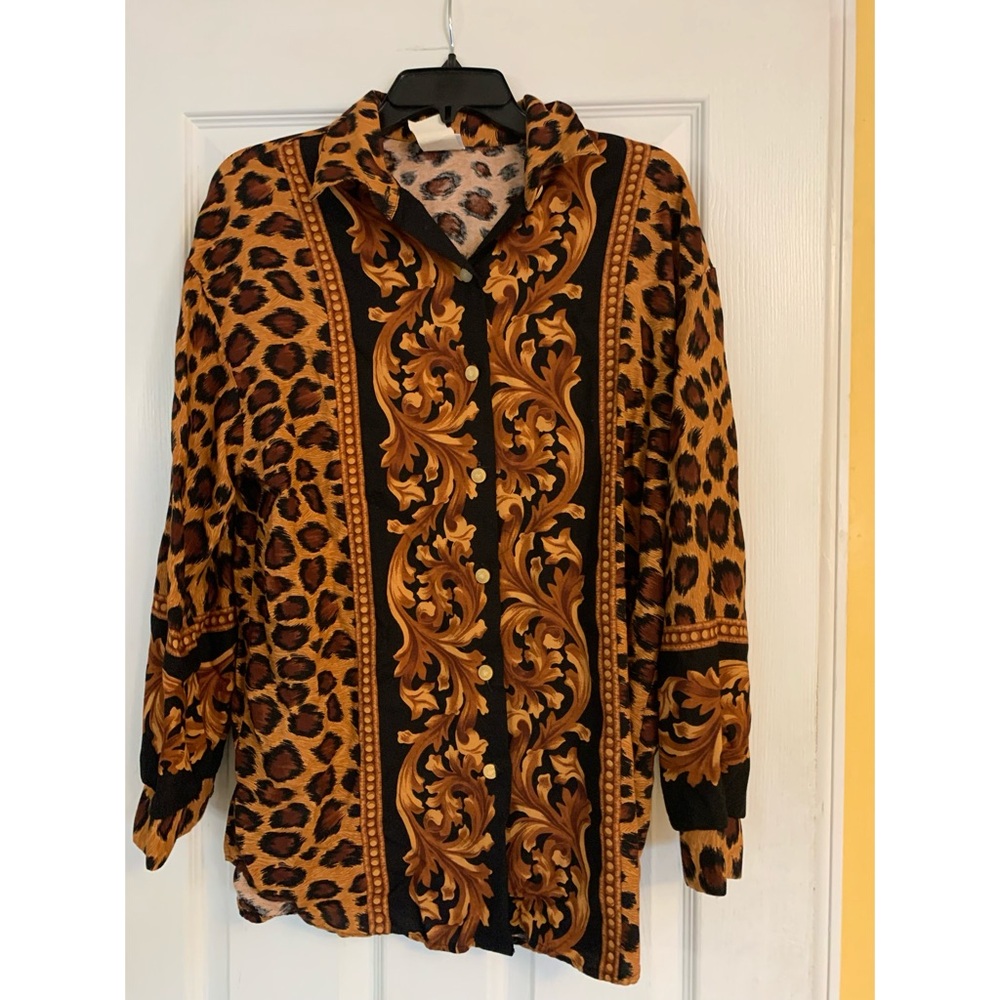 Leopard Print Button-Up Shirt Style My Way